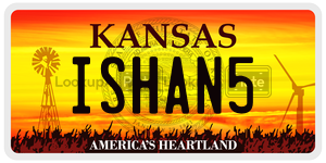 ISHAN5  license plate in KS