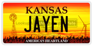 JAYEN  license plate in KS