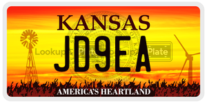JD9EA  license plate in KS