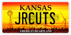 JRCUTS  license plate in KS