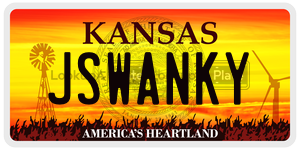 JSWANKY  license plate in KS