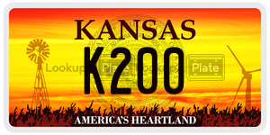K200  license plate in KS