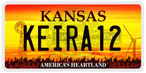 KEIRA12 license plate in Kansas