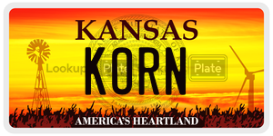 KORN  license plate in KS