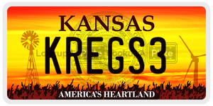 KREGS3  license plate in KS