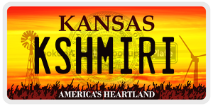 KSHMIRI  license plate in KS