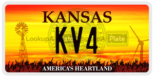 KV4  license plate in KS