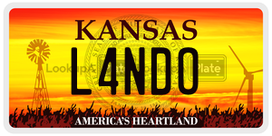 L4NDO  license plate in KS