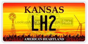 LH2  license plate in KS
