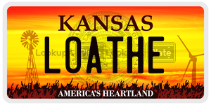 LOATHE  license plate in KS