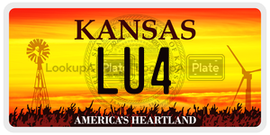 LU4  license plate in KS