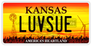 LUVSUE  license plate in KS