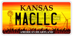 MACLLC license plate in Kansas