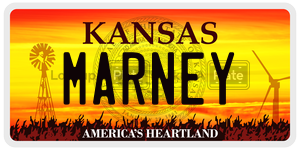 MARNEY  license plate in KS