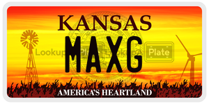MAXG license plate in Kansas