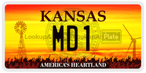MD1  license plate in KS