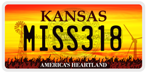 MISS318  license plate in KS