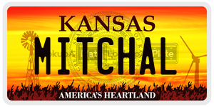 MITCHAL license plate in Kansas