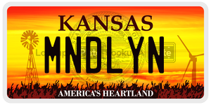 MNDLYN  license plate in KS