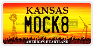 MOCK8  license plate in KS