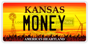 MONEY  license plate in KS