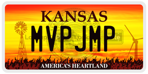 MVPJMP  license plate in KS