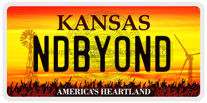 NDBYOND  license plate in KS