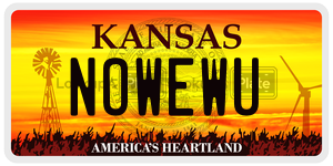 NOWEWU  license plate in KS
