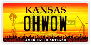 OHWOW  license plate in KS