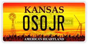 OSOJR  license plate in KS