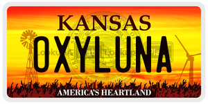 OXYLUNA  license plate in KS