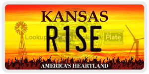 R1SE  license plate in KS