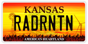 RADRNTN license plate in Kansas