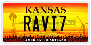RAVI7  license plate in KS