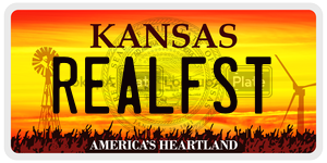 REALFST  license plate in KS