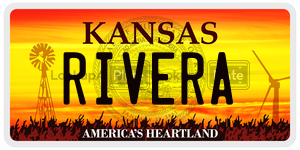 RIVERA  license plate in KS