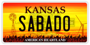 SABADO  license plate in KS