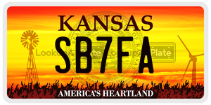 SB7FA  license plate in KS