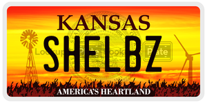 SHELBZ license plate in Kansas