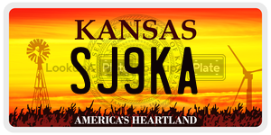 SJ9KA  license plate in KS