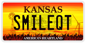 SMILEQT  license plate in KS