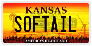 SOFTAIL  license plate in KS