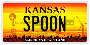 SPOON  license plate in KS