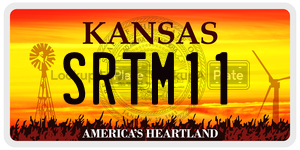 SRTM11  license plate in KS