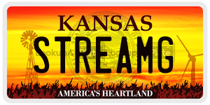 STREAMG  license plate in KS