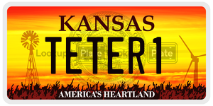 TETER1 license plate in Kansas