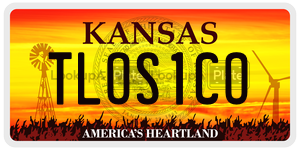 TLOS1CO  license plate in KS