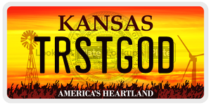 TRSTGOD  license plate in KS