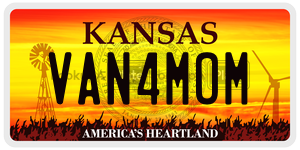 VAN4MOM license plate in Kansas