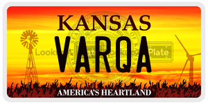 VARQA  license plate in KS